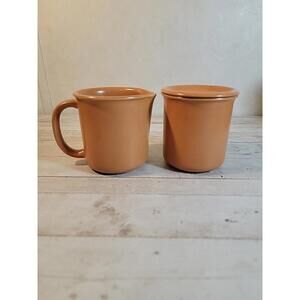 Vintage Crown Corning Japan PREGO! Creamer & Sugar Set Clay Terra Cotta